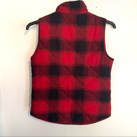 staccato red black buffalo plaid vest - Picture 2 of 5